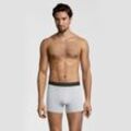 Boxershorts ALBERT SCHÄFER, Herren, Gr. L, grau, 92% Baumwolle, 8% Elasthan, Unterhosen, aus bequemem Materialien