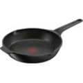 Bratpfanne TEFAL "Robusto Pfanne Induktion", schwarz, B:30,9cm H:6cm L:50,8cm Ø:28cm, Pfannen, Thermo-Signal bei idealer Brattemperatur, für alle Herdarten geeignet