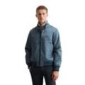 Outdoorjacke MARC O'POLO "aus wasserabweisendem Micro-Canvas", Herren, Gr. L, blau, Obermaterial: 78% Polyester, 22% Baumwolle; Futter: 100% Polyester, unifarben, sportlich, regular fit, Langarm Rippbündchen, Jacken