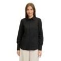 Hemdbluse BETTY BARCLAY "Betty Barclay Hemdbluse mit Kragen", Damen, Gr. 36, schwarz, Obermaterial: 70% Baumwolle, 27% Polyester, 3% Elasthan., casual, lässig geschnitten normal, Langarm, Blusen