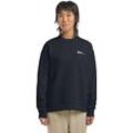 Langarmshirt JACK WOLFSKIN "ESSENTIAL CREWNECK W", Damen, Gr. L (42/44), blau (schwarz, navy), Oberstoff: 100% BAUMWOLLE ; Kontrastmaterial 1: 95% BAUMWOLLE, 5% ELASTHAN; Kontrastmaterial 2: 100% BAUMWOLLE, Shirts