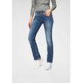 Straight-Jeans PEPE JEANS "GEN", Damen, Gr. 30, Länge 30, blau (d45 str 8dip royal schwarz), Web, Obermaterial: 83% Baumwolle, 15% Polyester, 2% Elasthan, casual, slim fit, Jeans, in schöner Qualtät mit geradem Bein und Doppel-Knopf-Bund