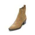 Chelseaboots MARC O'POLO "mit Innenzipper", Damen, Gr. 36, braun (mid braun), Obermaterial: 100% Leder (Rind), unifarben, Schuhe