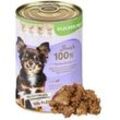 6 x 400 g Lecker.Pet® Josie's 100 % Muskelfleisch Rind Hundefutter Nassfutter