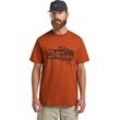 T-Shirt JACK WOLFSKIN "BRAND T M", Herren, Gr. L (52), burnt, orange, Oberstoff: 100% BAUMWOLLE ; Oberstoff: 100% BAUMWOLLE ; Kontrastmaterial 1: 100% BAUMWOLLE ; Kontrastmaterial 1: 100% BAUMWOLLE, Shirts