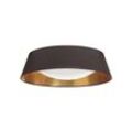 In Schwarz-Gold - runde LED-Deckenlampe Ponts