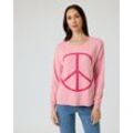 Strickpullover mit Peace-Symbol