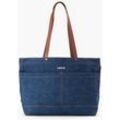 Shopper LEVI'S "WOMEN'S HERITAGE TOTE-ALL", Damen, Gr. B/H/T: 38cm x 33cm x 16cm, blau (light blau), Baumwolle, Taschen