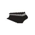 Sneakersocken ALIFE & KICKIN "Damen 9 PACK - RikaAK", Damen, Gr. 35-38, schwarz, 75% Baumwolle 20% Polyester 3% Polyamid 2% Elastan, normal, Socken, Sneakersocken knöchelhoch mit Streifen, aus Baumwolle mit weichem Bund