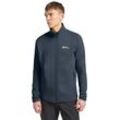 Fleecejacke JACK WOLFSKIN "BAISELBERG FZ M", Herren, Gr. L (52), blau (midnight, sky), Obermaterial: 95% POLYESTER, 5% Elastan; Futter: 100% POLYESTER, Jacken