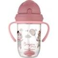 Canpol babies Bonjour Paris Cup Tasse mit Strohhalm Pink 270 ml