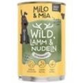 Milo & Mia Wild, Lamm & Nudeln 24x400 g