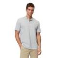 Poloshirt MARC O'POLO "aus reiner Bio-Baumwolle", Herren, Gr. L, grau, Obermaterial: 100% Baumwolle, unifarben, casual, regular fit, Kurzarm Rippbündchen, Shirts