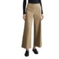 Chinohose MARC O'POLO "aus Organic Cotton-Lyocell-Stretch", Damen, Gr. 34, Normalgrößen, beige (deep sand), Obermaterial: 69% Baumwolle, 29% Lyocell, 2% Elasthan, unifarben, casual, weit kurz, Hosen