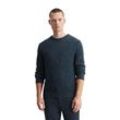 V-Ausschnitt-Pullover MARC O'POLO "aus Bio-Baumwolle", Herren, Gr. L, blau (schwarz navy), Obermaterial: 100% Baumwolle, unifarben, casual, V-Ausschnitt, Langarm, Pullover