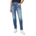 Boyfriend-Jeans MARC O'POLO DENIM "aus Organic Cotton-Mix", Damen, Gr. 25, Länge 30, blau, Obermaterial: 98% Baumwolle, 2% Elasthan, unifarben, casual, lässig geschnitten lang, Jeans