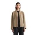 Outdoorjacke MARC O'POLO "aus recyceltem Wolle-Mix", Damen, Gr. 34, beige, Obermaterial: 50% Polyester, 50% Wolle (Schafwolle); Futter: 100% Polyester, unifarben, casual, relaxed fit, Langarm normaler Saum, Jacken