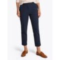 Chinohose TOMMY HILFIGER "CO STRETCH GMD SLIM CHINO", Damen, Gr. 32, N-Gr, blau (schwarz night navy), Web, Obermaterial: 98% Baumwolle, 2% Elasthan, unifarben, klassisch, slim fit knöchellang, Hosen, mit Stretchanteil