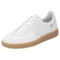 Sneaker RIEKER SPORT "San Diego", Damen, Gr. 43, weiß, Leder, sportlich, Schuhe Retrosneaker, Retro-Sneaker, Freizeitschuh, Halbschuh mit herausnehmbarem Fußbett, Topseller