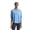 Langarmbluse MARC O'POLO DENIM "aus softem Organic Cotton", Damen, Gr. L, blau (soft sky blau), Obermaterial: 100% Baumwolle, unifarben, relaxed fit normal, Langarm Manschette, Blusen