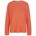 Pullover Rundhals-Ausschnitt Peter Hahn orange