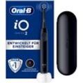 Elektrische Zahnbürste ORAL-B "iO Series 2", schwarz (night schwarz), Elektrozahnbürsten, für die ultimative Reinigung, Reise-Etui