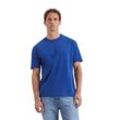 T-Shirt MARC O'POLO "aus schwerem Bio-Baumwoll-Jersey", Herren, Gr. L, venom blau, Obermaterial: 100% Baumwolle, unifarben, Basic, relaxed fit, Rundhals, Kurzarm, Shirts