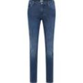 Slim-fit-Jeans MUSTANG "Style Crosby Relaxed Slim", Damen, Gr. 28, Länge 32, 741 blau, Denim/Jeans, 85% Baumwolle, 13% Polyester, 2% Elasthan, slim fit, Jeans