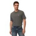 T-Shirt MARC O'POLO "aus reiner Bio-Baumwolle", Herren, Gr. L, grau (dunkelgrau), Obermaterial: 100% Baumwolle, unifarben, Basic, regular fit, Kurzarm, Shirts