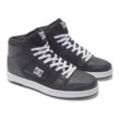 Sneaker DC SHOES "Manteca 4 Hi", Gr. 5(36), schwarz (schwarz, silber), Obermaterial: Leder (Kuh) / Futter: Textil / Außensohle: Gummi, Schuhe