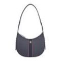 Hobo TOMMY HILFIGER "TH LEGACY SHOULDER BAG", Damen, Gr. B/H/T: 26cm x 21cm x 8cm, blau (space blau), Lederimitat, Taschen, Damen Abendtasche, Henkeltasche, Schultertasche mit TH-Logo