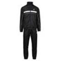 Trainingsanzug SERGIO TACCHINI "ZELMA Herren", Herren, Gr. L, schwarz-weiß (schwarz, weiß), 100% POLYESTER, Sportanzüge, Trainingsanzug Herren, Tracksuit, Retro, Outdoor, Jogging, Streetwear