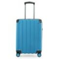 Hartschalen-Trolley HAUPTSTADTKOFFER "Q-Damm, verschiedene Farben und Größen", Gr. B/H/T: 37cm x 54cm x 21cm 38 l, blau (cyanblau), ABS, festlich, Koffer, Hartschalenkoffer Reisekoffer Trolley mit TSA-Schloss