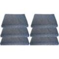 Sitzkissen Stuhl Kissen 6er Pack 45,5 x 44,5 x 4cm anthrazit