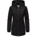 Outdoorjacke RAGWEAR "Monadissimo B", Damen, Gr. L (40), schwarz, Obermaterial: 65% Polyester, 35% Baumwolle, Innenfutter: 100% Polyester, Basic, figurumspielend Po-bedeckend, hoch geschlossener Ausschnitt, Langarm Ärmel ohne Ärmelschlitz elastischer Bund, Jacken, Leichte Kapuzenjacke mit Taillenzugband, Topseller