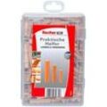 fischer Praktische Helfer 548597 Holzdübel-Sortiment Ø 6/8/10 mm 30/40/50 mm, 160 Stück