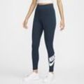 Nike Sportswear Classics Leggings mit hohem Bund und Grafik für Damen - Blau