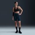 Nike Universa Bike-Shorts mit Taschen, mittlerem Halt und hohem Bund für Damen (ca. 20,5 cm) - Blau