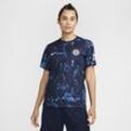 Chelsea FC Academy Pro Nike Dri-FIT Pre-Match Kurzarm-Fußballoberteil (Damen) - Blau