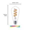 WiZ ST64 LED-Filamentlampe WiFi E27 6,3W RGBW