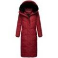 Steppmantel NAVAHOO "Hingucker XIV", Damen, Gr. S (36), rot (dunkelrot), Obermaterial: 100% Polyester, Futter: 100% Polyester, Wattierung: 100% Polyester, modisch, gerade ca. Mitte Wade, hoch geschlossener Ausschnitt, Langarm eng Rippstrickbündchen, Mäntel, Damen Wintermantel mit abnehmbaren Kunstfellkragen