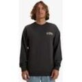 Sweatshirt BILLABONG "Foundation Cr", Herren, Gr. XL, grau (raven), [Hauptstoff] 55% Baumwolle, 25% Baumwolle, 20% Polyester, Sweatshirts