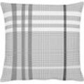 Kissenhülle APELT "Tartan", grau, B:49cm L:49cm, Polyester, Kunstfaser, Leinen, Polyester, Kunstfaser, Leinen, Kissenbezüge, ohne Füllung