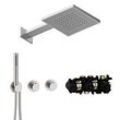 Herzbach MODUL7 Thermostat-Set T-TF2 70.703721.1.09 TWIN FLOW Edelstahl