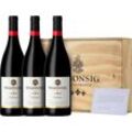 Simonsig Pinotage Vertical Package, WO Stellenbosch, 3 Flaschen in Holzkiste, Western Cape, Rotwein