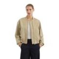 Outdoorjacke MARC O'POLO "aus recyceltem Polyester-Twill", Damen, Gr. 32, beige, Obermaterial: 100% Polyester, unifarben, casual, regular fit, Langarm Rippbündchen, Jacken