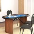 Pokertisch 10 Spieler 160X80X75 Cm | Farbe: Blau