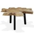 Couchtisch Massivholz Teak 80X70X38 Cm