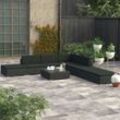 8-Tlg. Garten-Lounge-Set Mit Auflagen Poly Rattan Schwarz