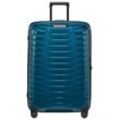 Hartschalen-Trolley SAMSONITE "PROXIS 75", Gr. B/H/T: 51cm x 75cm x 31cm 98 l, blau (petrol blau), Polypropylenmix, festlich, Koffer, Trolley Reisegepäck Hartschalenkoffer Reisekoffer TSA-Zahlenschloss